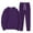 Purple, variant on BLOCLOALO 2 Piece Lounge Set Long Sleeve Pullover Sweatshirts Fashionable Sports Casual Jacket Trousers Round Neck Suit Sweatpants and Sweatshirt Set Plus Size Workout Sets Casual Sets Army Green L