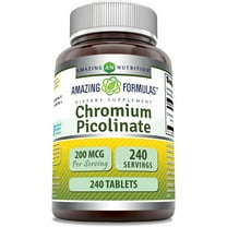 Amazing Formulas Chromium Picolinate 200 Mcg Per Serving 240 Tablets Supplement | Non-GMO | Gluten Free | Made in USA