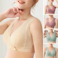 thumbnail image 4 of Sujetador, Sujetador de lactancia para mujer Cierre frontal Sin aros Bralettes suaves acolchados par Meterk Beige/XX-grande, 4 of 7