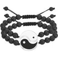 thumbnail image 2 of Yin Yang Ideal Gift Lava Rock Cremation Bracelet for Ashes Yin Yang Adjustable Cord Bracelet for Best Relationship Urn Bracelet, 2 of 7
