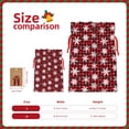 thumbnail image 3 of Fuzoiu Snowflake red plaid Print Christmas Gift Bag,Burlap Gift Bag with Drawstring Closure & Hang Tag,Perfect for Holidays, Birthdays, and Special Occasions-Medium, 3 of 7
