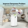 thumbnail image 4 of HUMSURE Dehumidifier 12Pint(DOE) 50 Pint Max for 3000 Sq ft Room, for Basements with Drain Hose, Dehumidifier for Large Home Bathroom and Bedroom (95℉, 95% RH）, 4 of 13