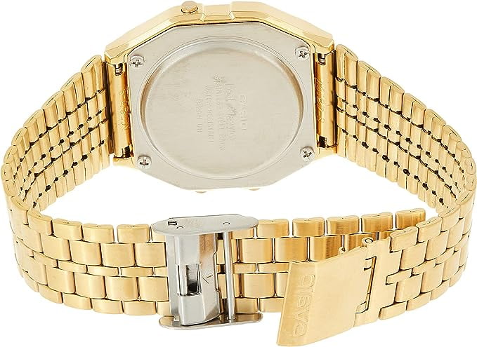 Alarm Chrono by Casio Stainless Steel Expansion Band Wristwatch, Gold, A159WGEA-1