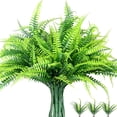 thumbnail image 2 of Zukuco 12PCS Artificial Plants Outdoor, Faux Boston Fern for Planter, UV Resistant Fake Greenery Stems for Indoor Outside Patio Front Porch Home Decor, 2 of 6
