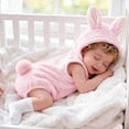 thumbnail image 5 of Bainana Halloween Girls Rabbit Role Play Bodysuit Sleeveless Cute Ear Hooded Romper Soft Stylish Kids Theme Party Dress Up Jumpsuit 3-6 Months Pink, 5 of 9