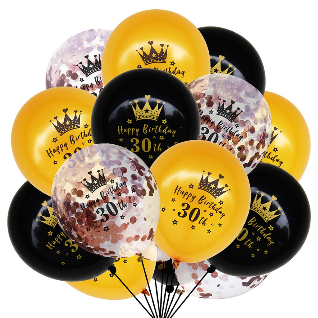 x12 Happy 21st Birthday Party Celebration Latex Printed Balloons Decorations 