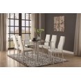 thumbnail image 1 of Topline Home Furnishings White 5pc Dining Set, 1 of 4