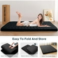 thumbnail image 7 of Floor Mattress, 100% High Density Comfortable Foam, 4" Thicken Foldable Mattress Tatami Mat Sleeping Pad, Ideal for Comfort and Support, Kids Floor Lounger Camping Bed Sofa, Black, Queen, 7 of 7