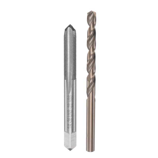 Unique Bargains 1/4-36 UNS 2B Straight Flute Thread Tap 5.5mm Drill Bit Set High Speed Steel