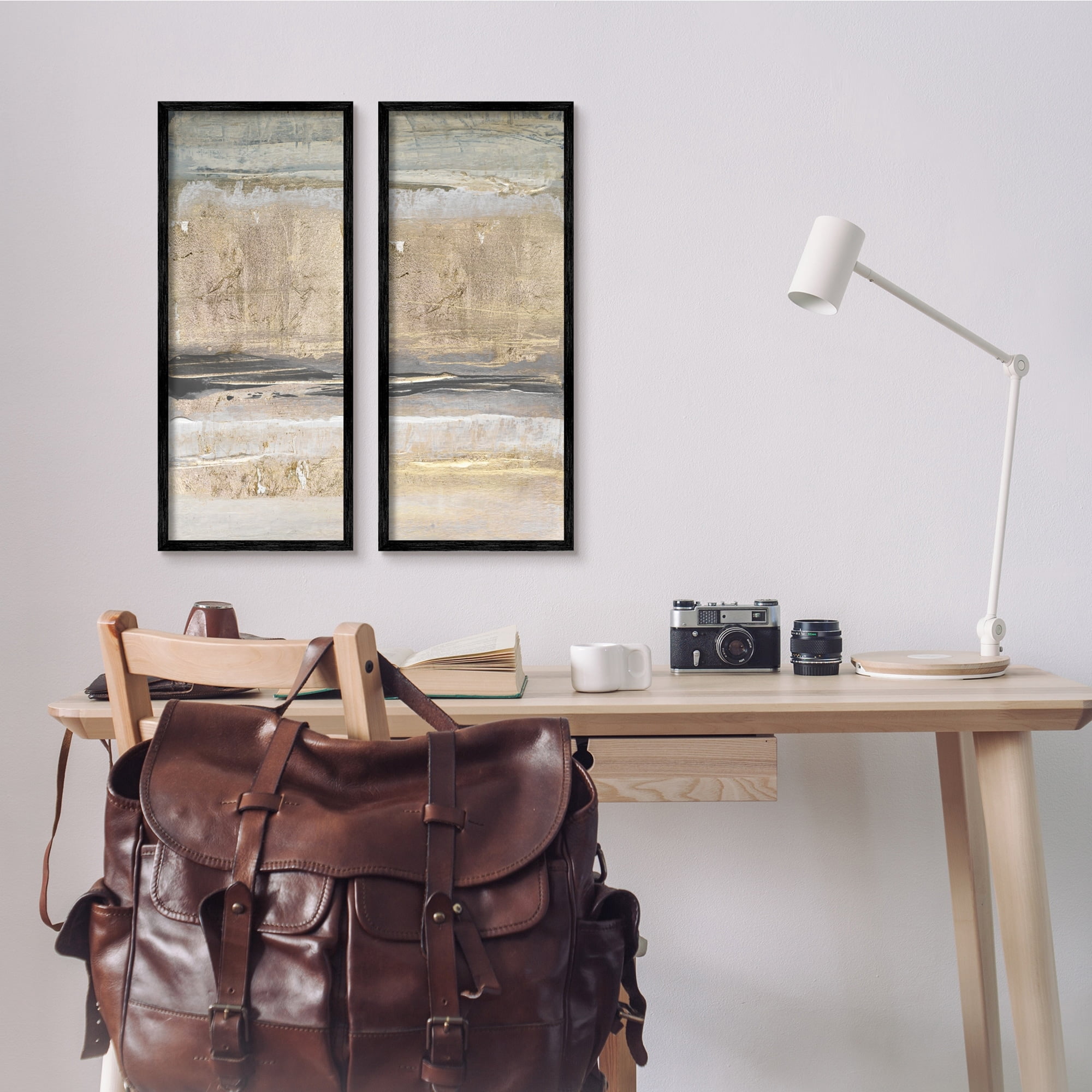 Stupell Industries Abstract Earth Soil Textured Brown Grey Collage,10 x 24, Design by Lanie Loreth
