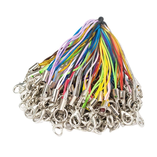 100x Correa de cordón Sunnimix Lariat Cordón Correa Broche de langosta 2.8 pulgadas Baratija Artesanía DIY Cordón de cordón