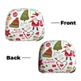 thumbnail image 6 of Kdxio Snowflakes Santa Claus Pattern Print 2 Piece Car Head Rest Covers Set Auto Front/Rear Seats Headrest Cover Universal Fit Most Cars,Sedan, SUV, 6 of 9