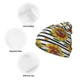 thumbnail image 3 of Kdxio Cute Sunflowers Winter Beanie for Men Women Beanie Knit Hat Cuffed Cap Beanie Knit Chunky Snow Cap, 3 of 6