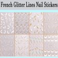 thumbnail image 2 of French Line Nail Stickers, 3D Self-Adhesive French Nail Decals Wave Stripe Lines V Shape Nail Design for Manicure DIY Nail Decoration (8Sheets), 2 of 4