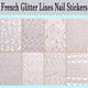 thumbnail image 2 of French Line Nail Stickers, 3D Self-Adhesive French Nail Decals Wave Stripe Lines V Shape Nail Design for Manicure DIY Nail Decoration (8Sheets), 2 of 4
