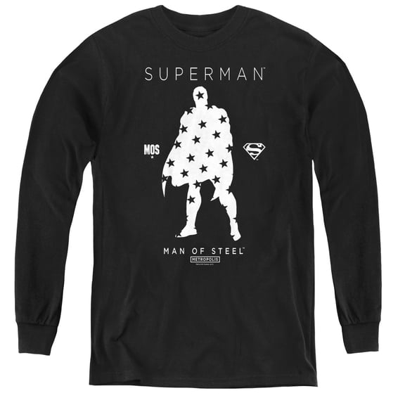 Superman - Star Silhouette - Youth Long Sleeve Shirt - Medium