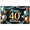 2A, variant on Golden Glitter Happy Birthday Banner Adult Milestone Celebration Polyester Decoration for Indoor Party Event Celebration