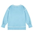 thumbnail image 5 of Taqqpue Girls Crewneck Sweatshirt Casual Solid Color Long Sleeve Pullover Tops Drop Shoulder Sweatshirts for Kids 6-15 Years, 5 of 9