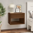 Hommoo Set of 2 Floating Nightstands, Wall Mounted End Table with