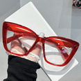 thumbnail image 5 of Fashion Cat Eye Anti Blue Light Glasses For Women Large Frame Ultra-light Transparent Flat Plain Glasses Simple Reading Eyewear, 5 of 9