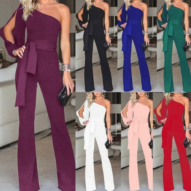 Formal off deals shoulder jumpsuit