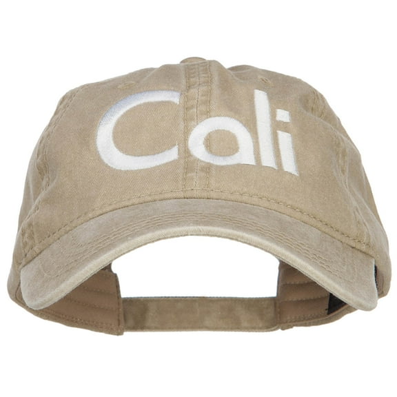 Cali Embroidered Washed Cap - Khaki OSFM