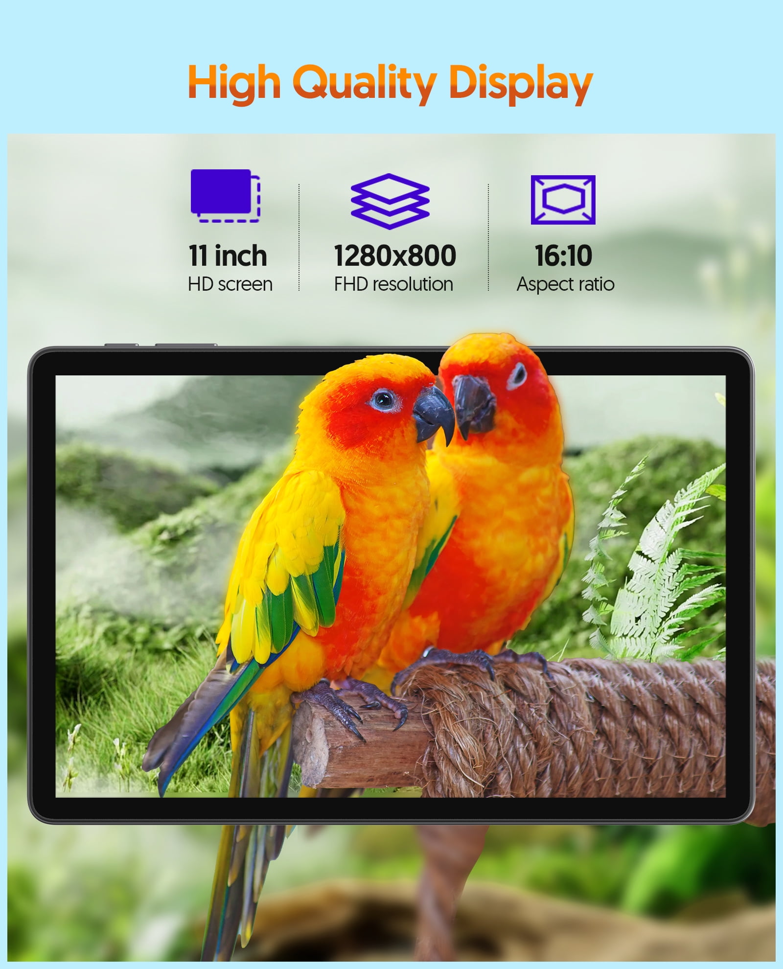 Android 14 Tablet 11 inch Tablets, RAM 128GB + ROM 8(4+4 Expand) GB 1TB Expand, 8000mAh Battery, Octa-Core Processor, 5G Wi-Fi, 2+8MP Dual Camera, Bluetooth, 1280 x 800 FHD IPS Tablet PC