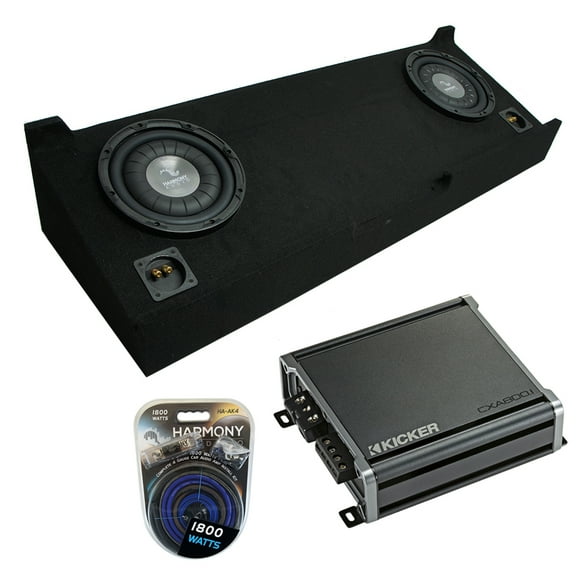 2007-2013 Chevy Silverado Crew Cab Truck Harmony F104 Dual 10" Sub Box & CXA8001