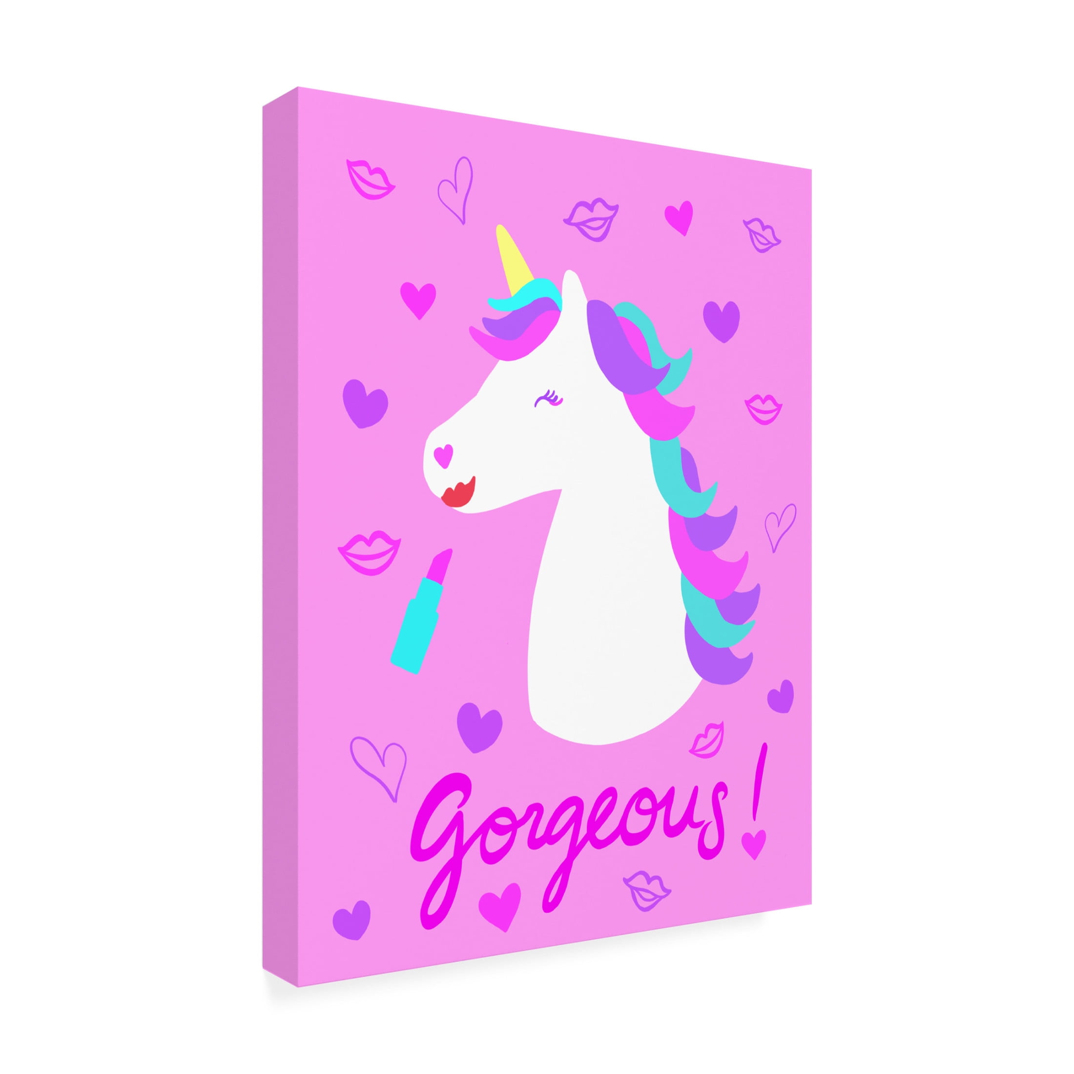 Canvas Wall Art - Alvina Kwong 'Unicorn Gorgeous' Wall Art for Living Room, Bedroom, or Office Décor by Trademark Fine Art - 18 x 24 Inches