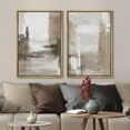 thumbnail image 3 of IDEA4WALL Framed Canvas Print Wall Art Set Soothing Brushstroke Patterns in Earth Tones Digital Art Neutral Minimal Abstract Wall Decor Bohemian Nordic Zen Artwork for Home Decor - Natural 16"x24"x2, 3 of 5