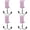 Pink*4, variant on Purse Hooks for Table, 3.5-4.6 in Adjustable Desk Mount Hook, Heavy Duty Alloy Clamp Double Hooks for Office, Space Saving Organizer for Handbag, Backpack, Headphone, Easy Installation,White
