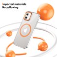 thumbnail image 4 of For iPhone 12 Pro / 12 6.1" Case,Compatible with MagSafe,Shockproof Military-Grade Protection,Magnetic Phone Case for iPhone 12 Pro / 12 6.1",Drop Proof Anti-Fingerprint Anti-Scratch Case,Orange, 4 of 9
