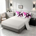 thumbnail image 4 of Manfei Abstract Brushstroke Queen Bedding, Watercolor Art Bedding Comforter Set Queen, Pink, Black and White, Gray Reversible 7pcs, 4 of 6