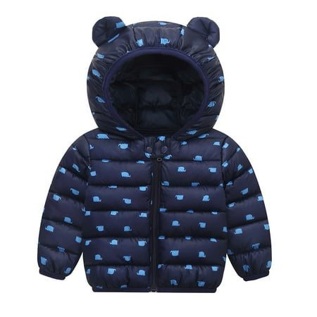 

ZHUASHUM Toddler Baby Boys Girls Winter Cartoon Windproof Coat Hooded Warm Outwear Jacket
