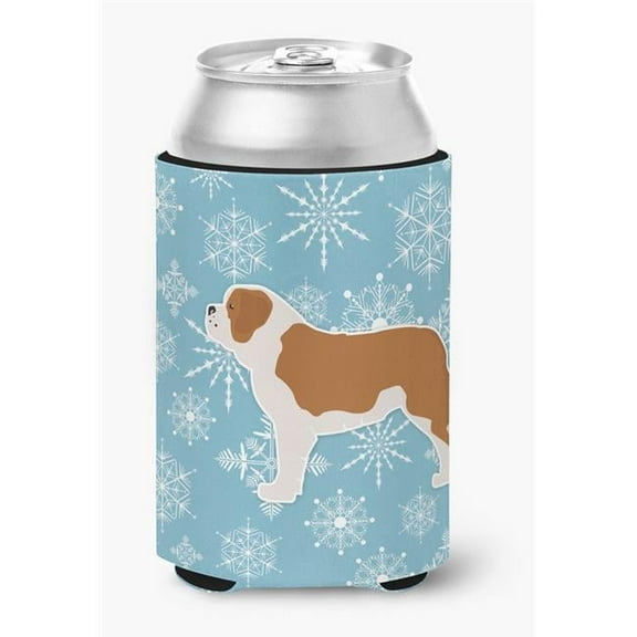 Winter Snowflake Saint Bernard Can or Bottle Hugger
