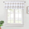thumbnail image 1 of EastVita Kitchen Curtain Curtain Waffle Woven Texture Cafe Curtain Yarn Dyed Stripe Pattern Farmhouse Bathroom Curtain, 1 of 8