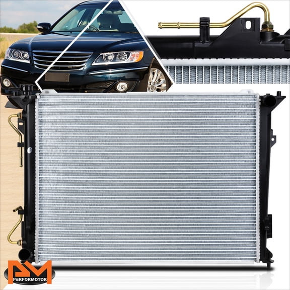 PM PERFORMOTOR Aluminum OE Factory Radiator for 06-11 Azera/Sonata/Magentis/Optima AT DPI-2831