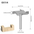 thumbnail image 3 of Surfacing Router Bits 1/4 Shank 1.5 inch Cutting Diameter Router Bits 4 Wings Slab Flattening Router Bit, 3 of 7