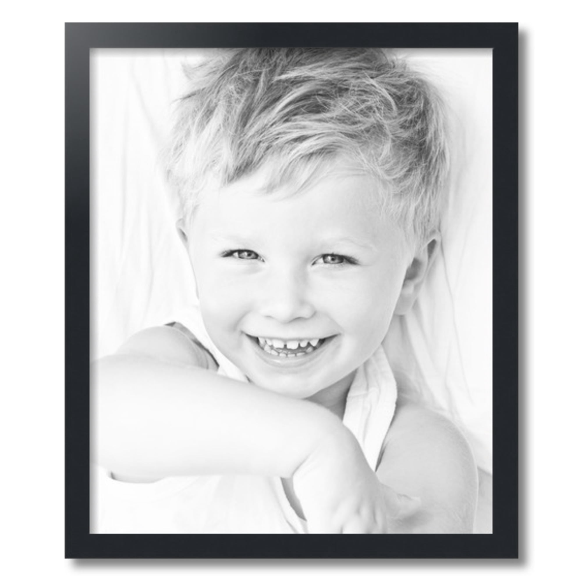 ArtToFrames 20" x 24" Black Satin Picture Frame, 20x24 inch Black MDF Poster Frame (WOM-5180), 1 Pack