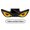 Yellow, red, yellow., variant on Solar Car Evil Eye LED Warning Light Car Window Decorative Ambient Light Auto Accessories