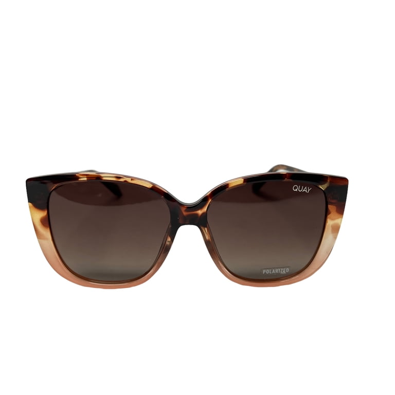 NEW QUAY AUSTRALIA Go Off black tortoise black polarized sunglasses styl… Polarized Quay Australia Honey Tortoise/Brwn Cat Eye  main image 2