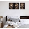 thumbnail image 3 of Abstract Wall Art Brown Flowers Canvas Pictures Contemporary Minimalism Abstract Flower Artwork for Bedroom Bathroom Living Room Wall Decor 12" x 16" x 3 Pieces, 3 of 4
