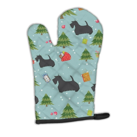 Carolines Treasures BB4893OVMT Christmas Scottish Terrier Oven Mitt Large multicolor