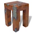 thumbnail image 1 of vidaXL Tabouret en Bois de Teck Massif et Résine, 1 of 5