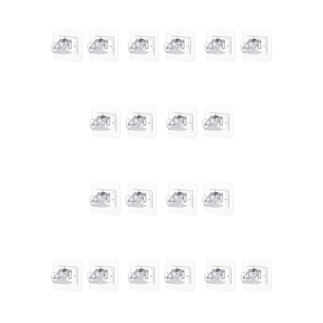 Moyic Clip para barra de cortina de ventana Abrazadera de soporte para barra de toalla extraíble sin clavos transparente 2 piezas 10piezas
