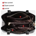 thumbnail image 4 of Ladies' Genuine Cowhide Leather Tote Rose Embossing - Handbag, Shoulder Bag for Commuting Storage, 4 of 8