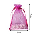 thumbnail image 2 of Balsa Circle Pink Solid Print Wedding Organza Party Bags, 10 Count, 2 of 4