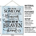 thumbnail image 3 of Zomyto Vintage Sign Because Someone We Love is in Heaven, There's A Little Bit of Heaven in Our Home, Hanging Printed Wall Plaque Wood Signs 10x8 inch, 3 of 5