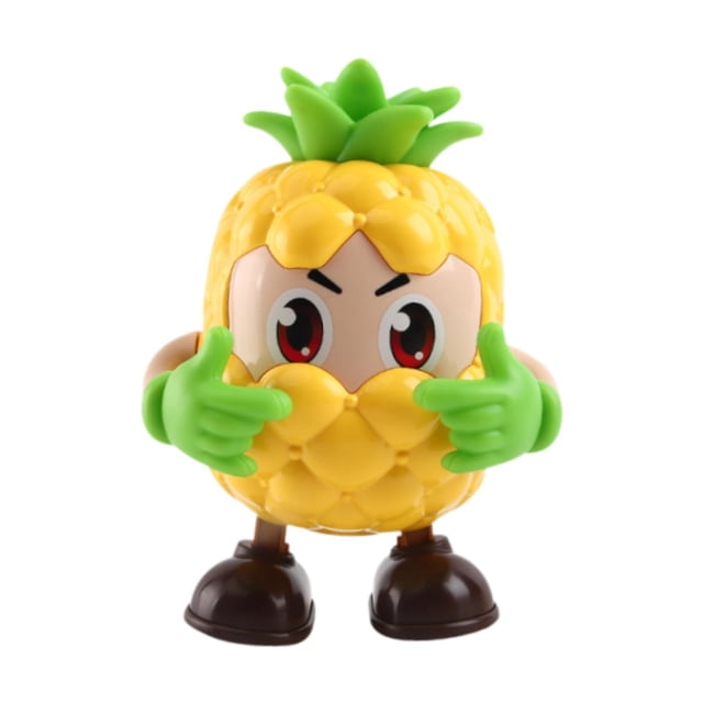 Juguete musical para niños, robot bailarín, regalos de cumpleaños, motricidad fina, lindas muñecas de frutas Piña