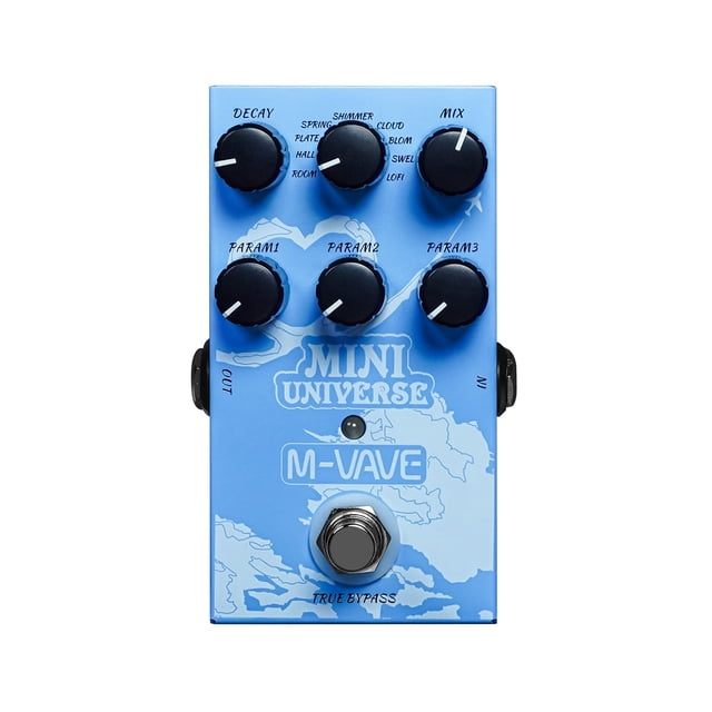 Pedal de guitarra Reverb M-VAVE MINI-UNIVERSE 9 Reverb Effects